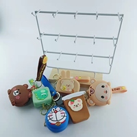 Vente d'usine : Mini porte-monnaie en silicone imperméable, motif dessin animé mignon et simple, avec pochette ouverte, cadeau promotionnel, couleur et logo personnalisables, avec chaîne