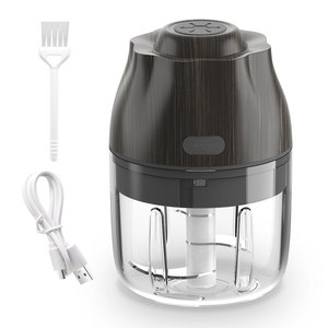 New Wooden Style Wireless USB Charge 250ml Food Chopper OEM/ODM Supplier - Product Image 2