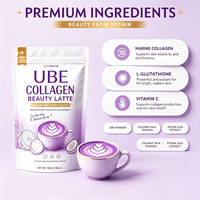 Poudre de Latte Beauté au Collagène Ube avec Collagène Marin, Glutathion et Vitamine C pour le Soutien de la Santé de la Peau, Marque Privée OEM