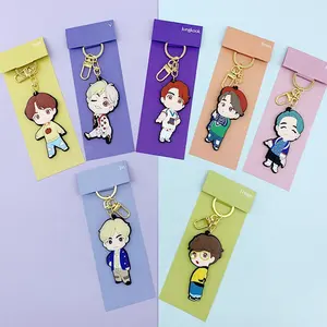 Hot Sale Promotion Cartoon Anime Wholesale Kpop Merchandise Keychain Rubber 3d Soft Pvc Keychain