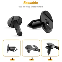 Clips de pare-chocs 8 mm, 100 pièces, rivets de fixation en plastique pour voiture, attaches de pare-chocs