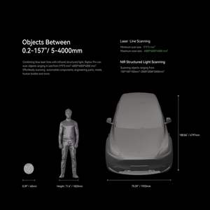 Escáner 3D Creality Raptor Pro 0.02mm 60FPS Inalámbrico para Impresión 3D - Product Image 3