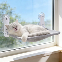 Hamac pliable pour chat à fixer sur fenêtre avec ventouses, lit pour chat lavable, perchoir pour bronzer, transat pour animaux de compagnie à fixer sur fenêtre pour toutes les saisons