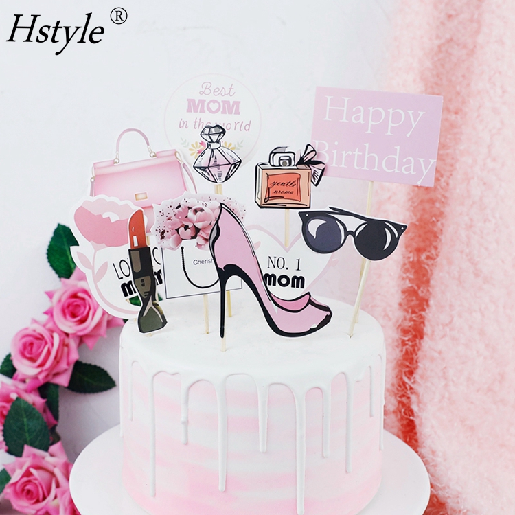 Fashion Girl Cake Topper Set - Elegant Single Lady Happy Birthday Decoration  for Trendy Birthdays, Ideal for Cakes and Celebrations