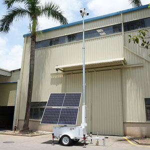 Năng lượng mặt trời giám sát Trailer tháp CCTV di động với camera 4G giám sát từ xa cho an ninh công trường - Product Image 3