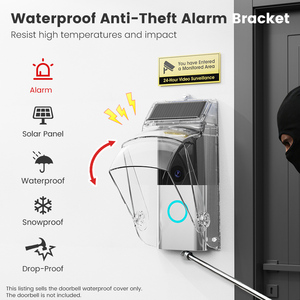 Soporte Protector Magnético Impermeable para Timbre Inteligente Antirrobo con Alarma Audible/Visual y Cubierta Giratoria para Uso Exterior - Product Image 4