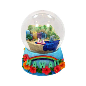 Imán Decorativo con Diseño Hawaiano Moderno, Ecológico, Portátil, de Resina, Recuerdo, Globo de Nieve, Llavero, Imán para Refrigerador - Product Image 1