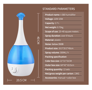 Humidificador ultrasónico eléctrico de gran capacidad con aroma, silencioso, colorido, de pie, difusor de niebla, luz nocturna para el hogar y el dormitorio - Product Image 3