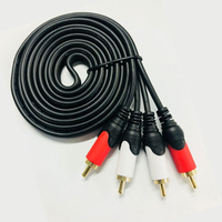 Tweekanaals Rca Audiokabel Zwart Pvc Versterker Voor Tv Av Ontvanger Auto Audio Luidspreker 2Xrca Splitter Gecombineerd Voor Optimaal