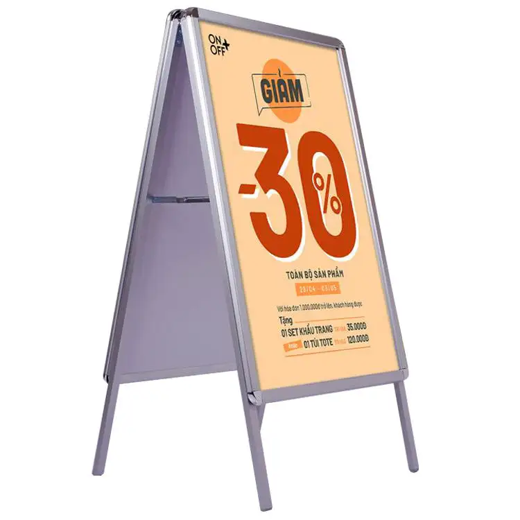 Dubbelzijdige Outdoor/Indoor Promotionele Waterinjectie Poster Stand Plastic Een Frame Bestrating Bord