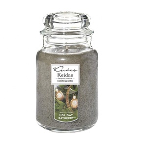 Bougies Jumbo parfumées, pot en verre cire de soja, Style <span class=keywords><strong>Yankee</strong></span>, avec étiquette privée - Product Image 1