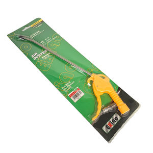 Pistola de aire de alto flujo para compresor con boquilla angulada y doblada, color amarillo - Product Image 2