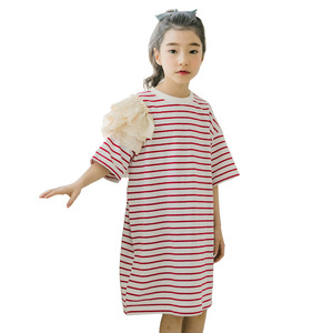 Nouveaux produits : Robes longues rayées pour enfants et bébés filles, vêtements assortis pour la famille, vente en gros depuis la Chine - Product Image 1