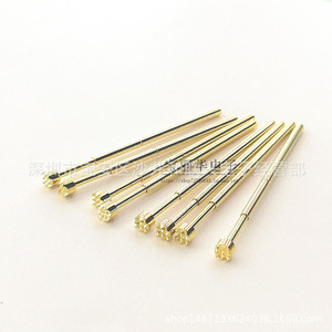 Sonde de test plaquée or Pa100 H5 1,36 mm à tête à neuf griffes de type dents de scie avec broche à ressort - Product Image 3