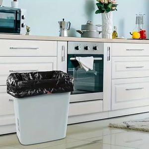 ถุงขยะแบบมีเชือกผูก ฮัวหม่าเหิงชุน ทนทานต่อการฉีกขาด สำหรับใช้ในครัว ห้องน้ำ ภายนอกอาคาร และเชิงพาณิชย์ - ถุงแบบใช้แล้วทิ้งที่แข็งแรง - Product Image 4