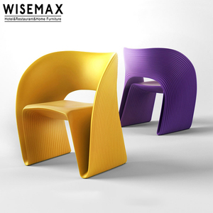 Meubles de patio d'extérieur en <span class=keywords><strong>plastique</strong></span>, chaise de jardin, <span class=keywords><strong>fauteuil</strong></span> de salle à manger, chaise en <span class=keywords><strong>plastique</strong></span> coloré pour restaurant et café, noir et blanc - Product Image 4