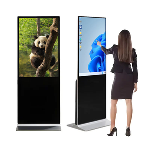 Écran publicitaire numérique d'intérieur de 65 pouces, lecteur d'affiches numériques, écran LCD LED HD, signalisation numérique, TV verticale sur pied, tactile, pour magasin de détail - Product Image 1