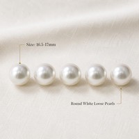 Perles d'eau douce naturelles Zhuji, non percées, 16,5-17 mm, qualité AAAA, blanc intense, lustre exceptionnel, certifiées par un tiers, pour DIY