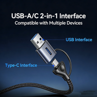 Lector de Tarjetas USB C SD 4.0 de Aluminio al por Mayor, Adaptador de Tarjeta de Memoria SD TF de Alta Velocidad UHS-II 312MB/s para Cámara de Video 4K
