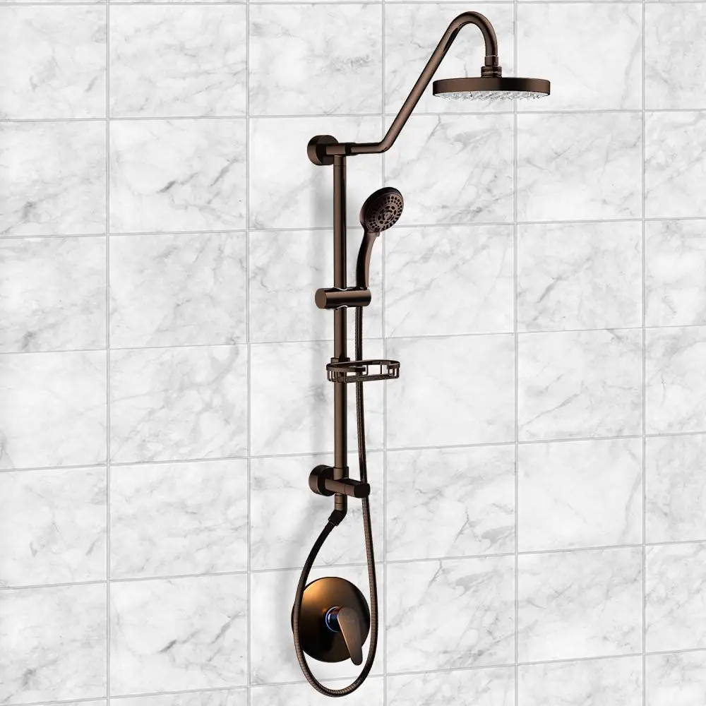 GALENPOO Dusche Spas Dusche System mit 8 zoll Regen Showerhead Öl-Eingerieben Bronze
