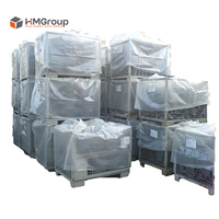 Cage de stockage personnalisée en acier doux, robuste, empilable 4 niveaux, pliable, pour palette simple