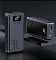 Nouvelle batterie externe haute capacité 30000 mAh, affichage numérique 20000 mAh, charge rapide, sortie 10 W, capacité réelle, batteries externes