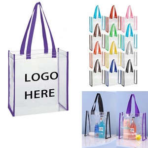 Sacs de plage imperméables holographiques, sacs de shopping, fabricants de sacs en PVC transparent, sacs personnalisés transparents avec logo - Product Image 1