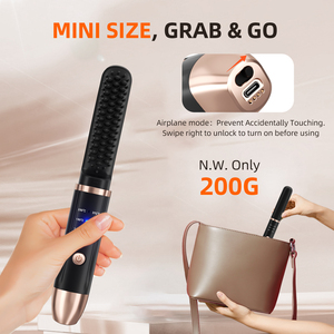 <span class=keywords><strong>Plancha</strong></span> plana de bolsillo Personal de belleza multifunción para cabello de barba 2 <span class=keywords><strong>en</strong></span> 1 peine <span class=keywords><strong>plancha</strong></span> plana cepillo para alisar el cabello - Product Image 4