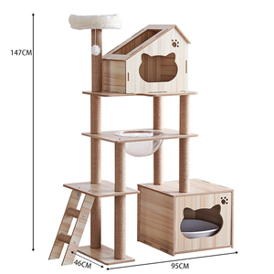 현대 고양이 나무 타워 대형 고양이 콘도 나무 놀이 가구 티라그라피 Gatti 고양이 등반 나무