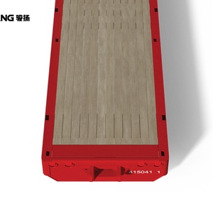 Promotional 20ft 40ft 48ft Container Flatbed Truck Semi <b>Trailer</b> with 2-4 Axles Made of Steel 40-50 Ton Capacity - Product Image 3