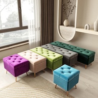 Canapé tabourets rangement or luxe nordique meubles moderne chevet lit banc velours maison Accent canapé salon chaises longues