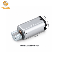 Moteur CC à balais Tengli KTengli KFK-M30, couple de coupure 8-14gf-cm, 1.5-12V, balais 10x8x20mm pour serrures intelligentes et distributeurs automatiques