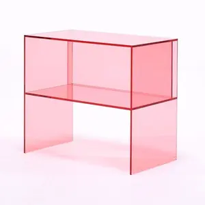 Italian Light Luxury Home Desk Minimalist Designer Creative Bedside Table Furniture Acrylic Furniture Decoration