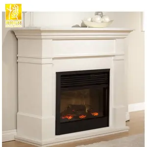 चिमनी ठोस संगमरमर पत्थर सस्ते इलेक्ट्रिक Fireplaces संगमरमर चिमनी Mantel