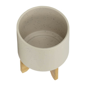 Vasi per Fiori con Supporto in Legno per Arredamento Casa, Fioriere Decorative da Tavolo, Ingresso, Patio e Giardino, Espositori Rialzati - Product Image 5