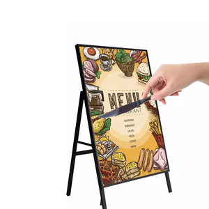 Bán buôn di chuyển hai mặt Áp phích quảng cáo dẫn hộp đèn với bánh xe không thấm nước Windproof ngoài trời di động biển quảng cáo - Product Image 6