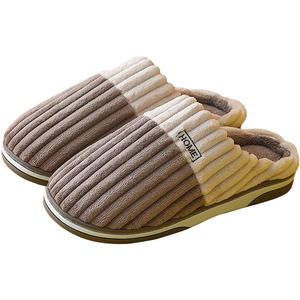 Chaussons d'intérieur en coton pour hommes, grande taille, mode décontractée, chauds pour l'hiver, pour nettoyer le sol - Product Image 5