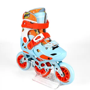 Professionele Driewielige Inline Skates Voor Volwassenen 90-110Mm Harde Laars Met Speed Flitsende Grote 3-wieler Roller Voor Snelheidsplezier