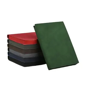 Penjualan laris penutup lembut buku harian disesuaikan 2024 warna semprot tepi pena insertable A5 PU kulit notebook