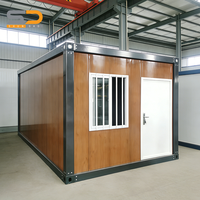 Maison conteneur pliable respirante et ignifuge de 20 pieds, résistante aux tremblements de terre et imperméable, pour toilettes publiques et espaces sanitaires