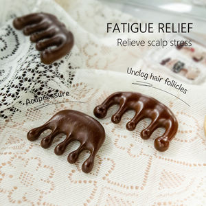 Kit kesehatan Cina Tradisional Sandal kualitas tinggi sisir rambut kayu sisir kulit kepala pijat tubuh kantong pemijat akupunktur sisir stimulasi - Product Image 2