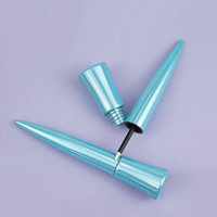 Tube d'eye-liner liquide conique bleu électrolytique de 5 ml, flacon de sérum pour cils de forme unique, personnalisable avec logo et couleur