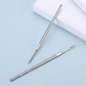 Three-piece <b>ear</b> <b>pick</b>, a classic old-fashioned bamboo-patterned stainless steel <b>ear</b> cleaning tool for adults. - Product Image 1