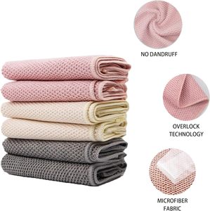 Toallas de Microfibra Jacquard Absorbentes Cuadradas Personalizadas, Antibacterianas, para Cocina, Suaves, de Secado Rápido y Multifuncionales - Product Image 3