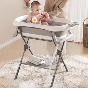 <span class=keywords><strong>Table</strong></span> à <span class=keywords><strong>langer</strong></span> pour bébé nouveau-né en coton pliable avec <span class=keywords><strong>baignoire</strong></span> intégrée - Product Image 6