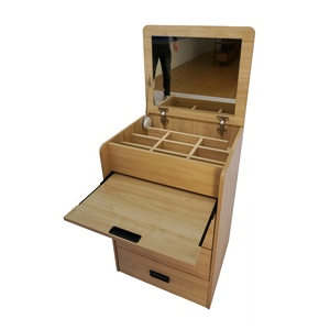 ZIRI 木製ドレッサーとベンチの多機能セット、収納キャビネット付き、寝室の整理整頓と収納に使用 - Product Image 2