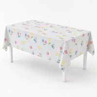 Nappe de pique-nique décorative florale pour enfants, nappe en plastique imprimée sur mesure, jetable et imperméable