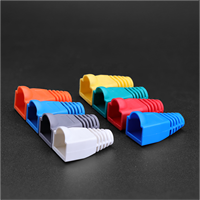 Ethernet PVC Gummi Cat5e Cat6 RJ45-Steckverbinder Bunte RJ45-Modular-Steckerentlastungsstiefel mit Anschluss abdeckung