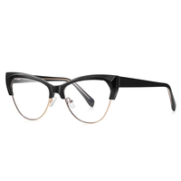 Visualmate personnalisé luxe fait à la main TR90 métal oeil de chat lunettes Vogue optique lunettes montures de lunettes à bas prix