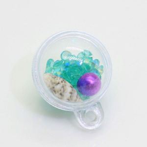 2Mm Đầu Lỗ Rỗng Vòng Hình Cầu Bóng Trong Suốt Shell Nhưng Đầy Màu Sắc Biển Shell Và Nhựa Hạt Trong Key Chain Decor - Product Image 4